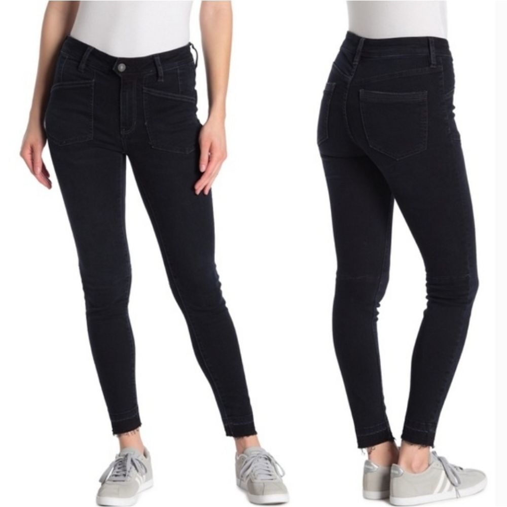 𝅺free PEOPLE We The Free Ivy Mid Rise Released Hem Skinny Jeans Size 24